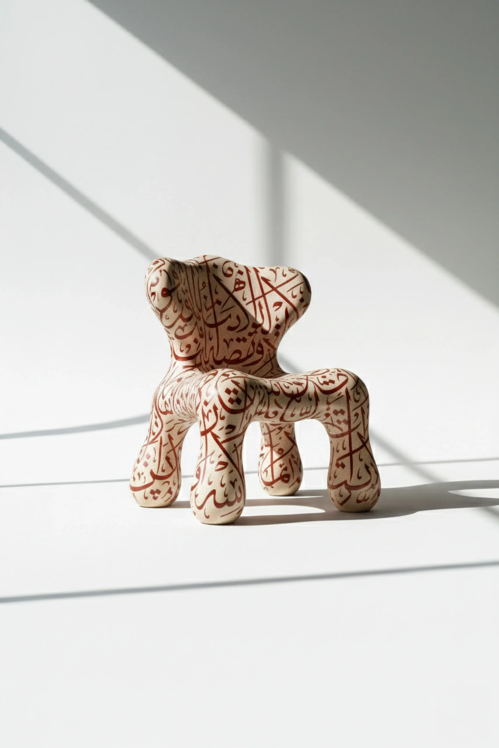 Wady — sculptural chair by Abdalla Attia, mixed materials and resin, 2026