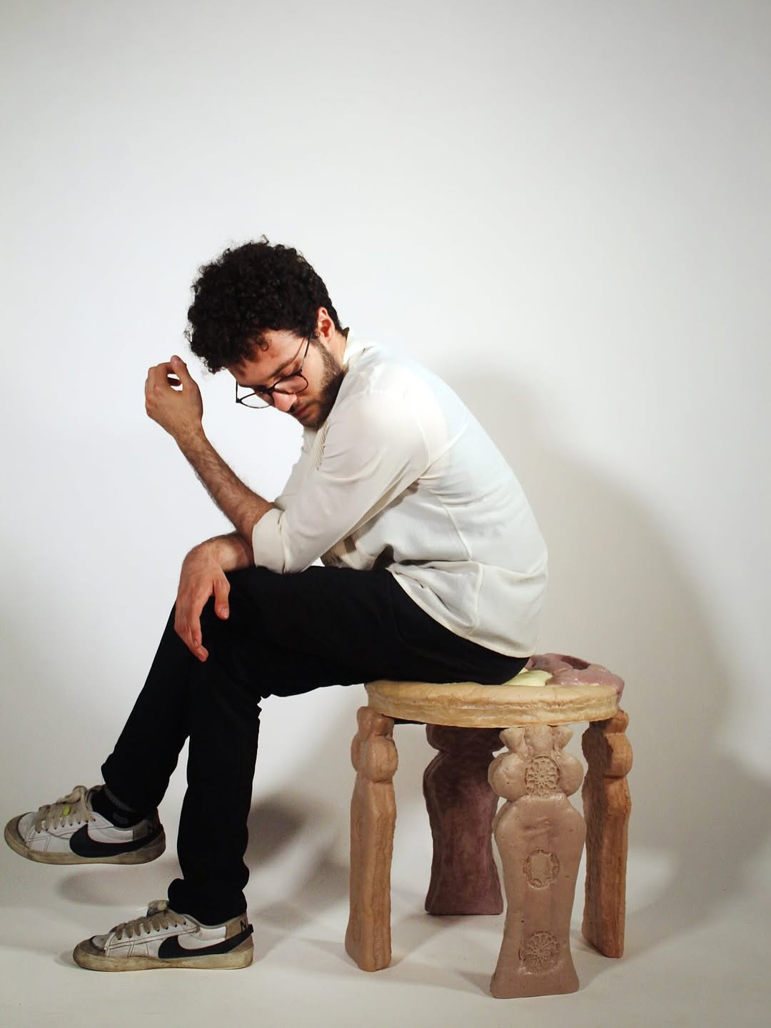 Abdalla Attia with collectible design work